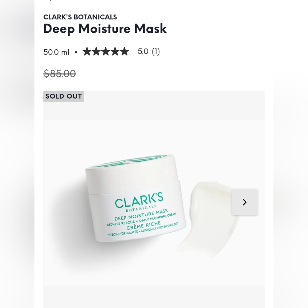 Clark's Botanicals Deep Moisture Mask